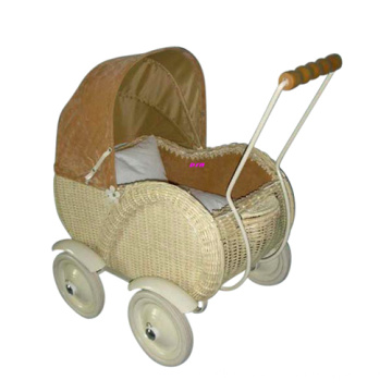 Panier de poupée en bois neuf et populaire en 2015, Vente chaude de jouets à roulettes en bois à roulettes en bois, jouet de chariot mobile pour la sécurité Wj278232